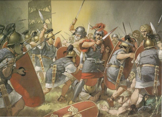 r/BattlePaintings - The Siege of Alesia (52 BC) as depicted by various artists (in order: Peter Connolly, Angus McBride, Peter Dennis, Vincent Pompetti, José Daniel Cabrera Peña, Giuseppe Rava, and Raffaele Ruggieri)