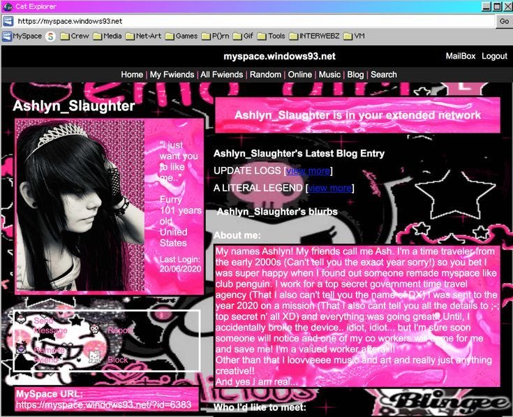 Pin by ༒ M4RG4R3T ༒ on ꜱɪᴛᴇꜱ | Myspace aesthetic, Myspace layout, Emo