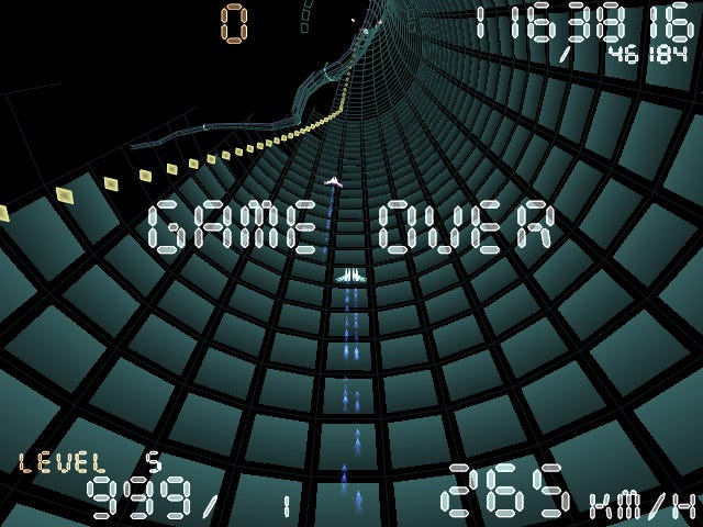 GAME OVER graph from video game