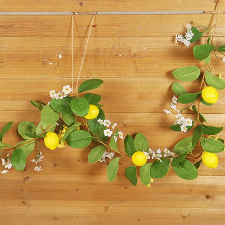 6Ft Spring Fruit Garland with Lemon, Daisy and Greenery Leaves for Front  Door, Wall and Kitchen Decor - Walmart.com