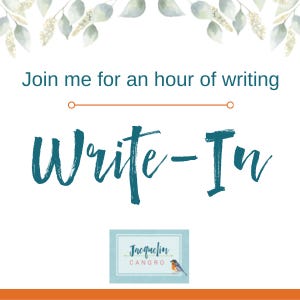 Join me for an hour of writing: Write-In