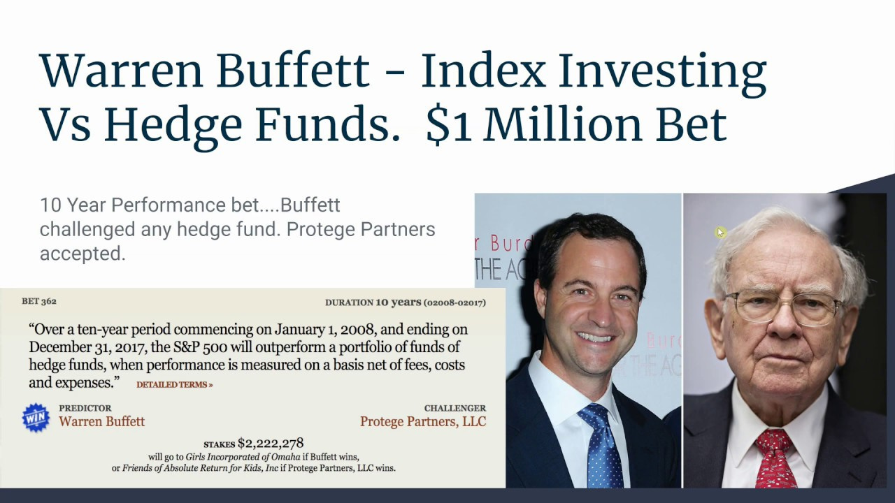 $1M Bet! - Buffett vs Hedge Funds. Stock Index Investing vs any hedge fund  - YouTube