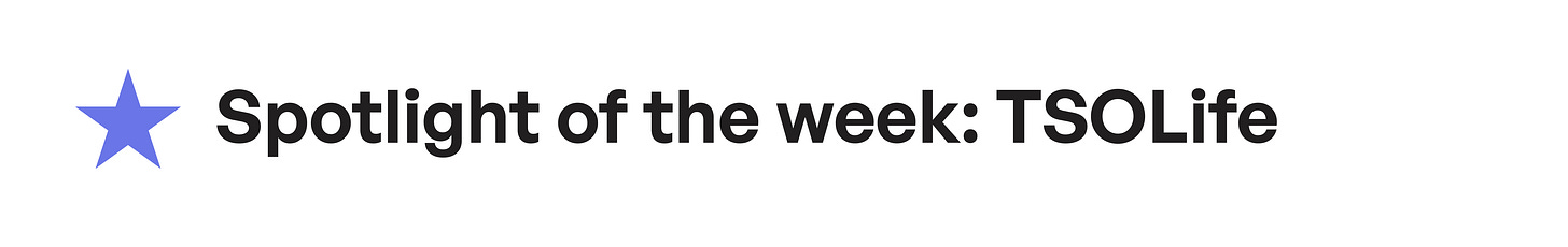 Banner that reads: "spotlight of the week: TSOLife"