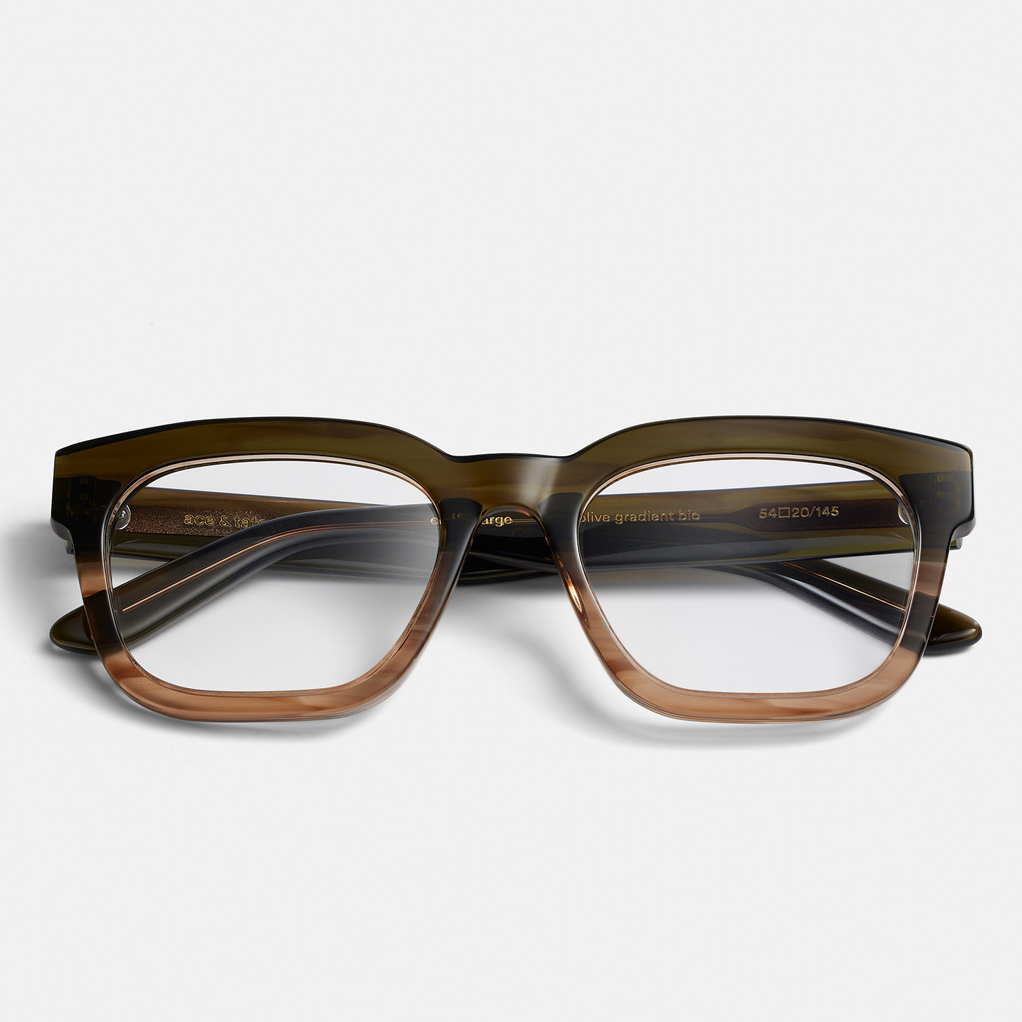 Ace & Tate Glasses | rectangle Acetate in Brown, Green