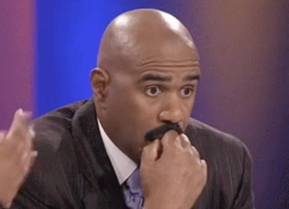 Steve Harvey looking shocked