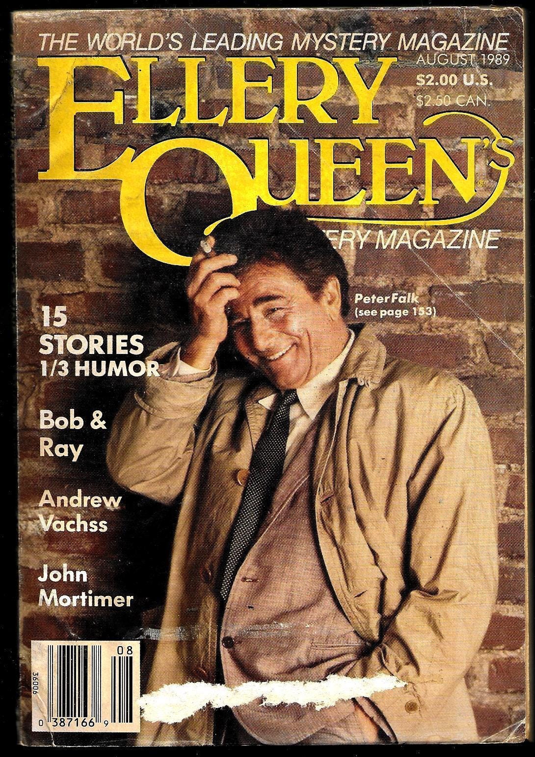 Ellery Queen's Mystery Magazine August 1989 Peter Falk, Bob & Ray, 13 Stories  - Picture 1 of 1