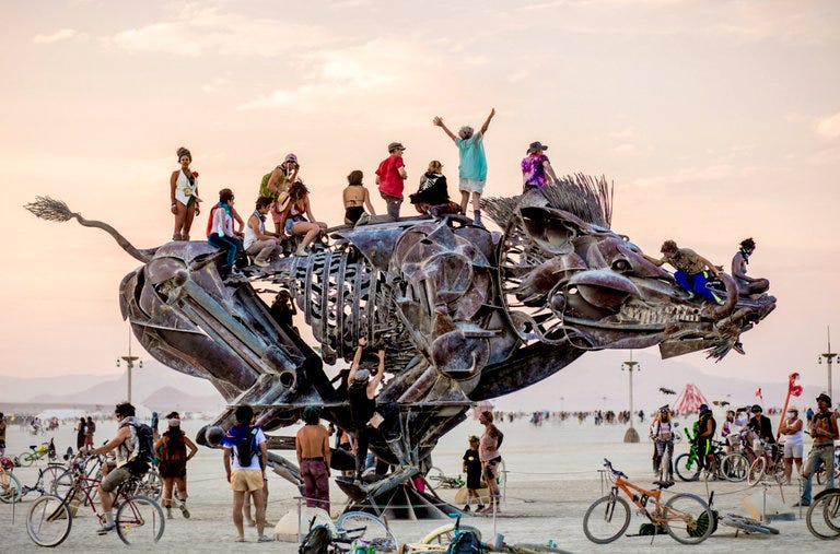 Missed Burning Man? Burning Man, or at Least Its Art, Is Coming to You -  The New York Times