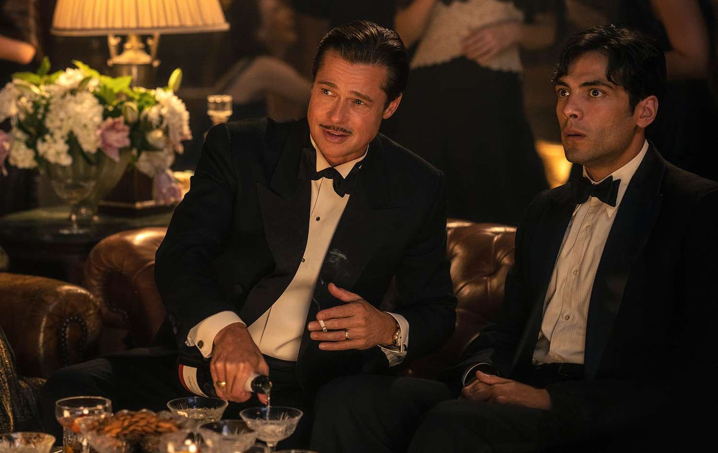 Brad Pitt and Diego Calva in "Babylon" | Image via Paramount Pictures