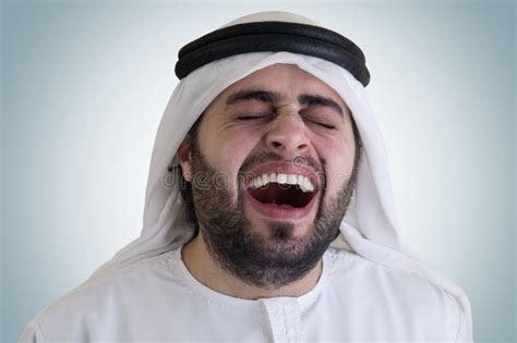 Arabian Man Laughing - Clipping Path Included Royalty Free Stock Images ...