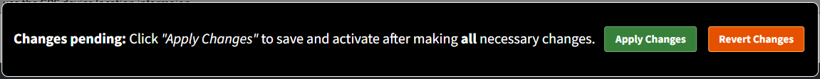 Apply Changes