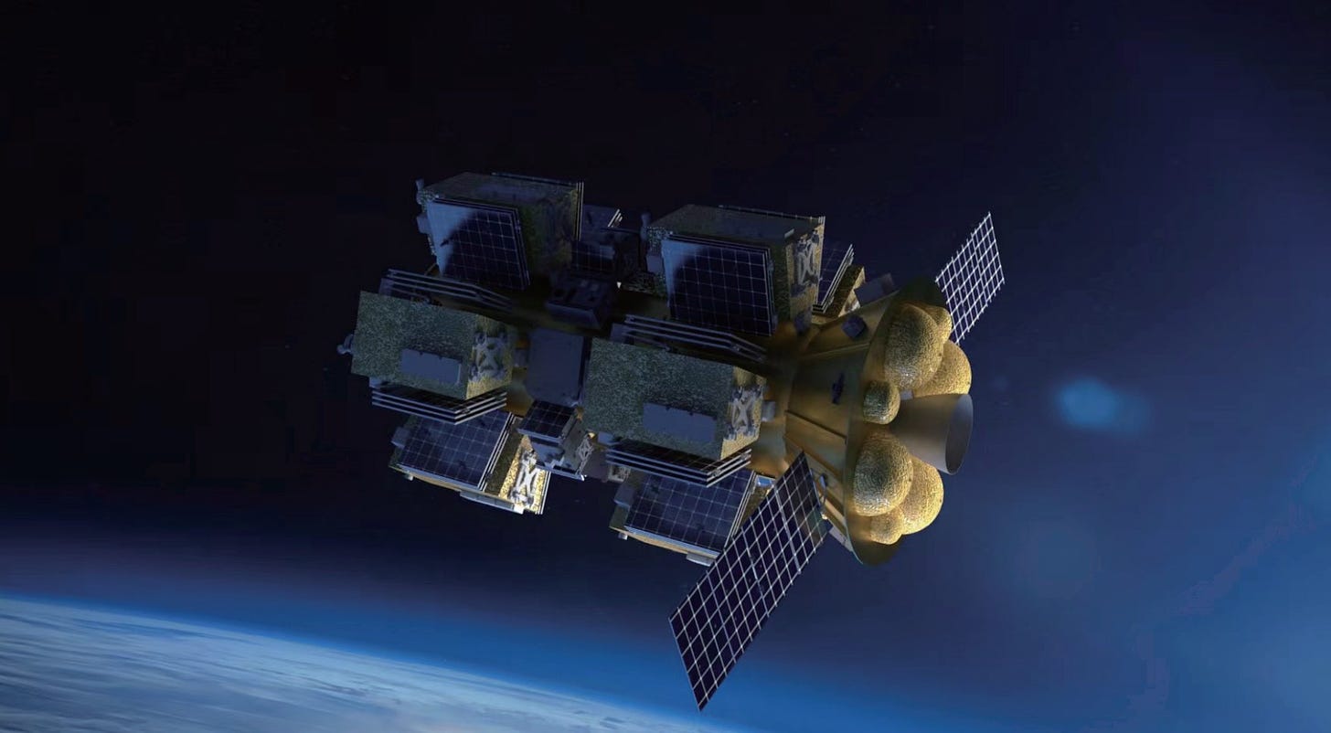 A render of Galactic Energy's Eros orbital test platform.