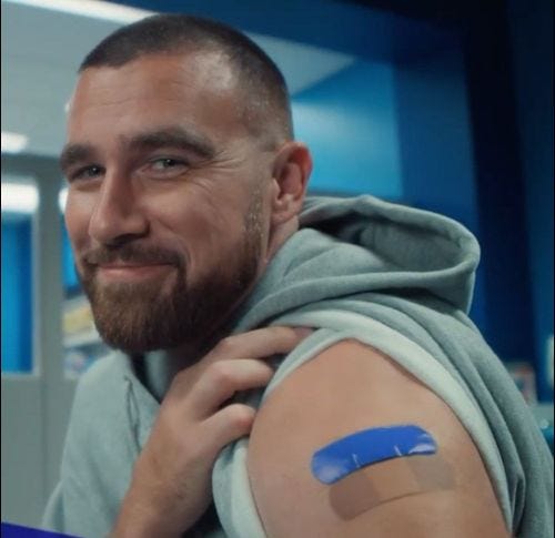 Travis Kelce Tackles 'Two Things at Once' in Vaccine Campaign