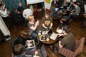Preston Tweetup in action Preston Tweetup in action