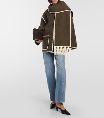 Embroidered wool-blend scarf jacket | Toteme