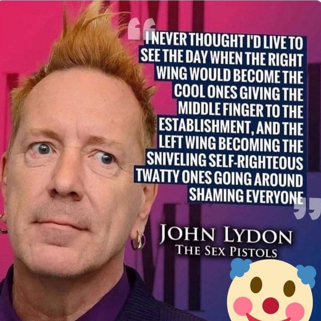 Conservative is the new punk | "you" memes, Johnny rotten, Left wing