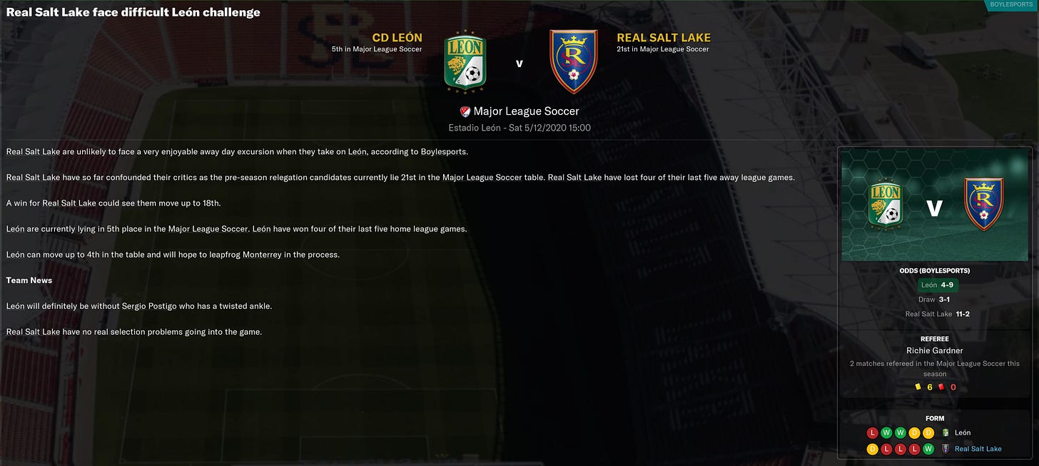 Football Manager 2021 Match Preview
