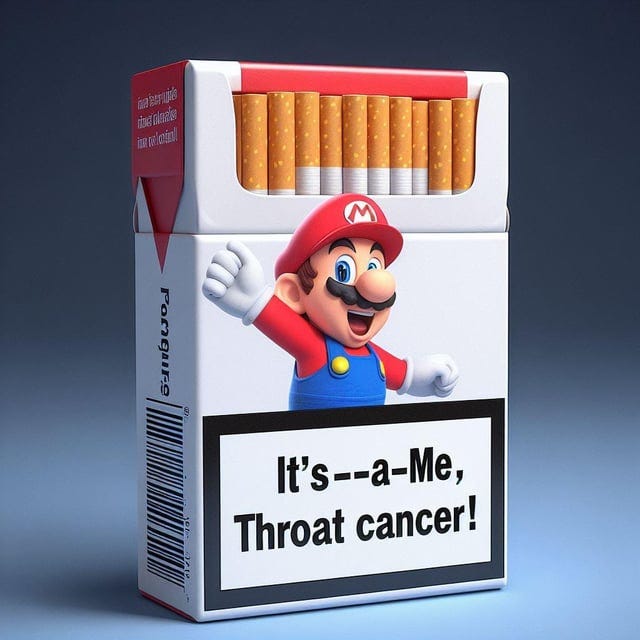 r/weirddalle - Famous character _____s own cigarette brand