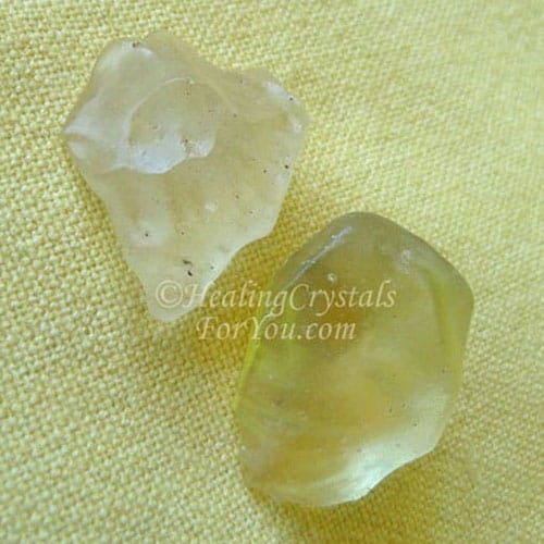 two colors of Libyan Desert Glass
