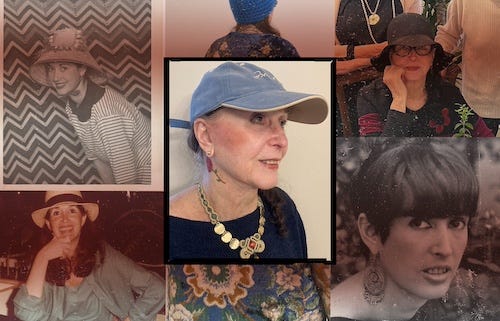 a collage of photos of judith viorst throughout her life