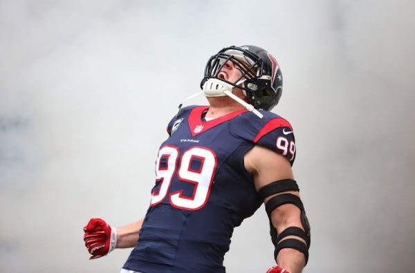 jj watt leading texans on a redeeming rampage 2015 nfl images