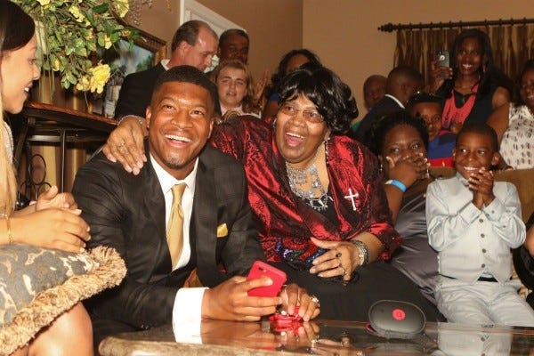 jameis winston nfl draft party at home 2015