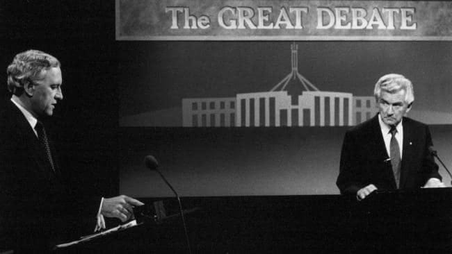 Canberra Insider on X: "Andrew Peacock and Prime Minister Bob Hawke in the  1990 election debate https://t.co/sGla4GSrDT" / X