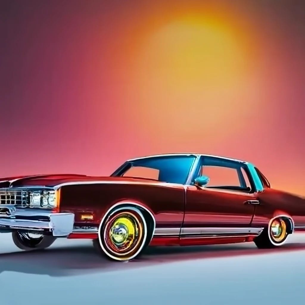 Classic Chevrolet Monte Carlo lowrider with hydraulics