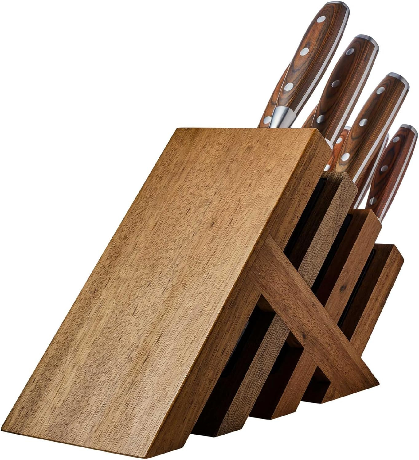 Messermeister Knives in a wooden knife block