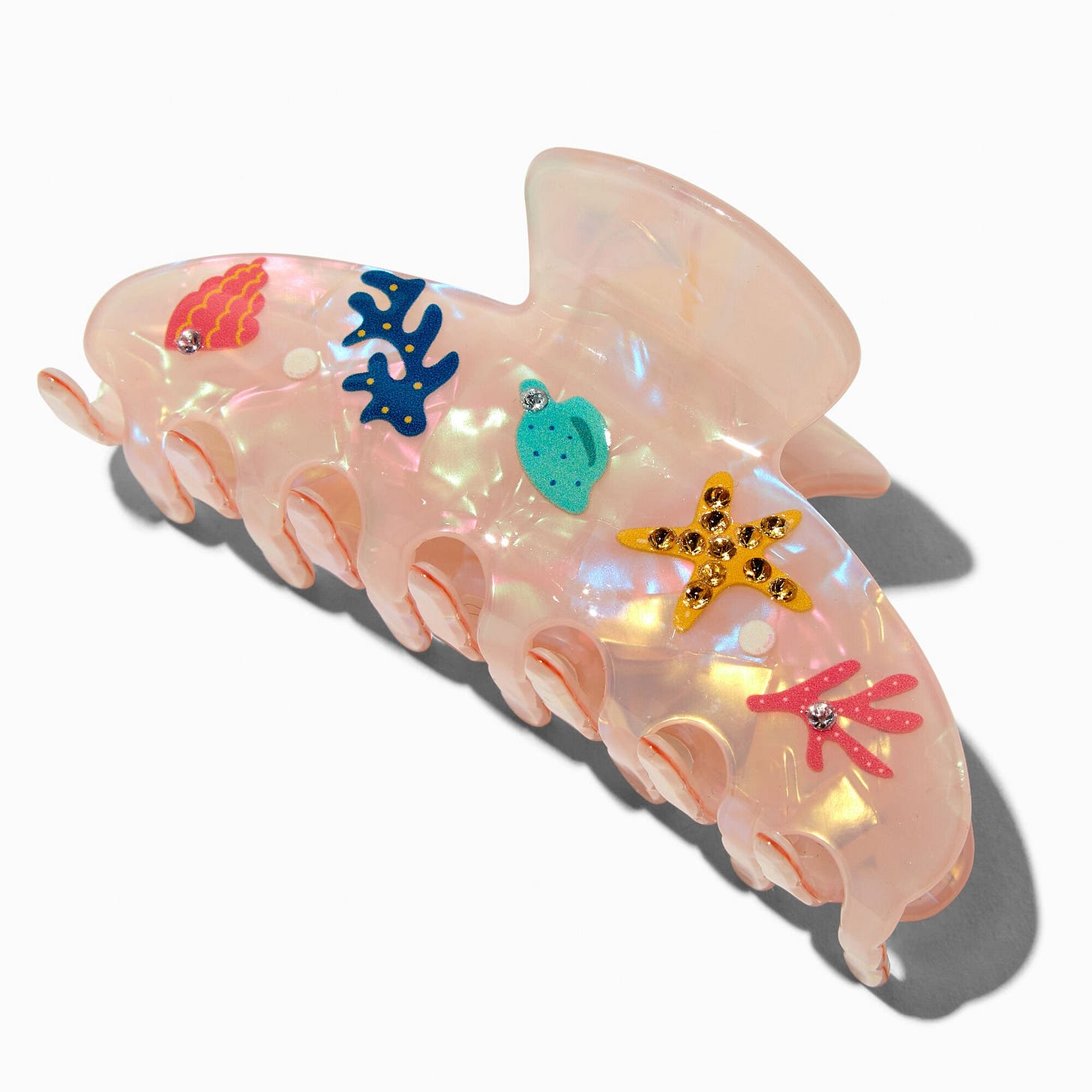 Sea Life Pearlized Coral Hair Claw