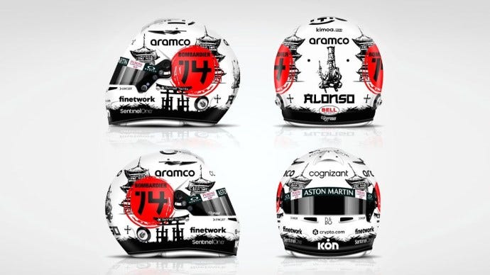 Fernando Alonso reveals special helmet for the 2023 Japanese GP