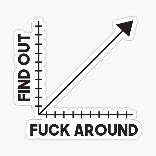 "Funk Around And Find Out Funny Graph Chart Joke Math" Sticker for Sale by  Princeps-