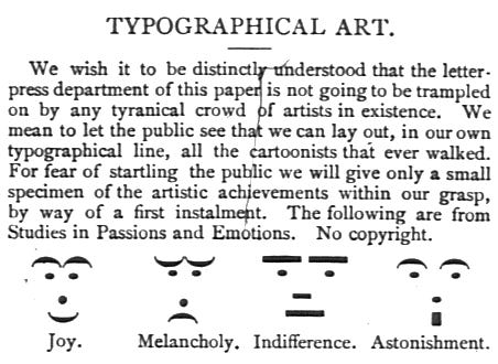 Emoticons, March 30, 1881