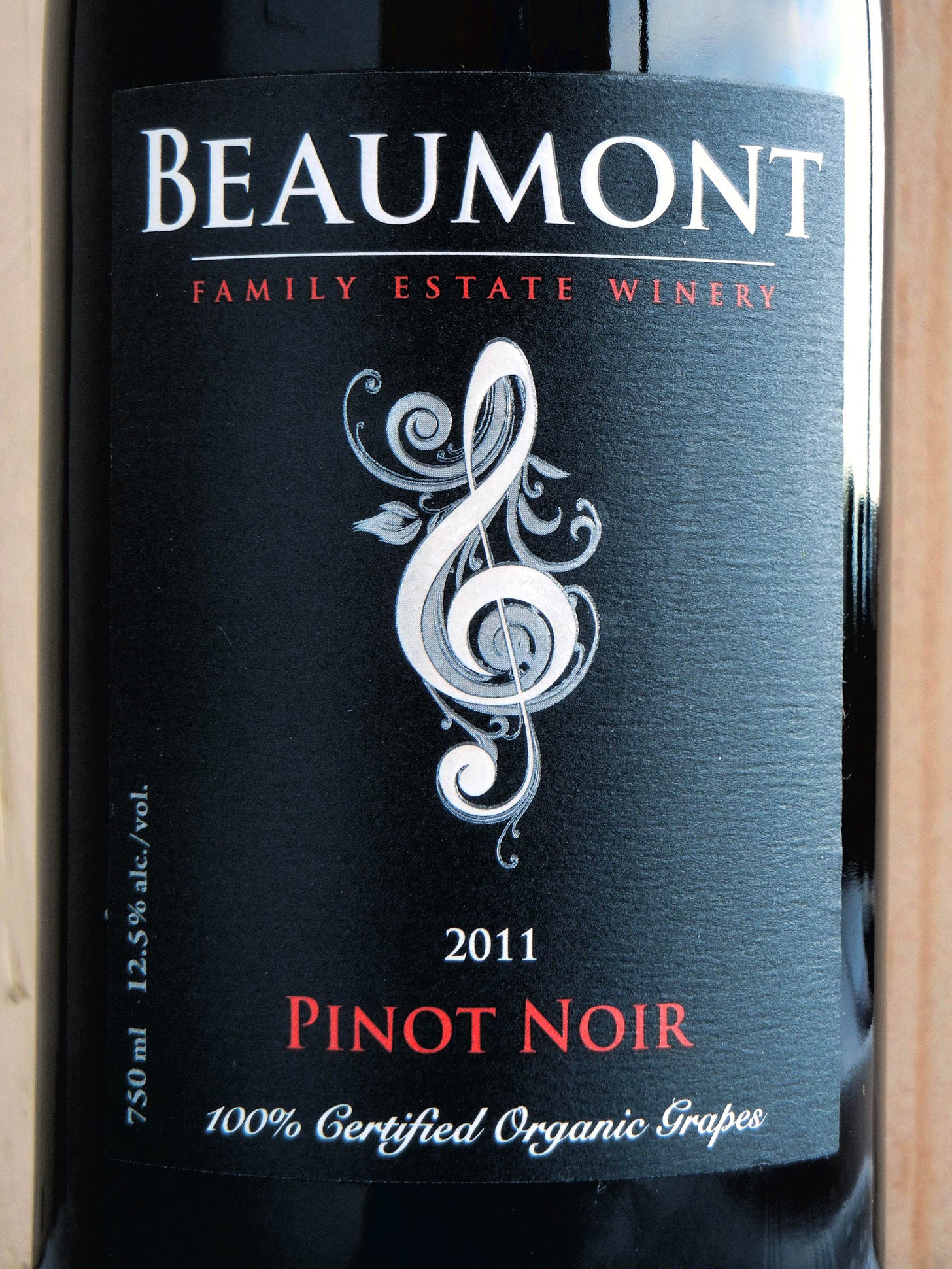 Beaumont Pinot Noir 2011 Label - BC Pinot Noir Tasting Review 13