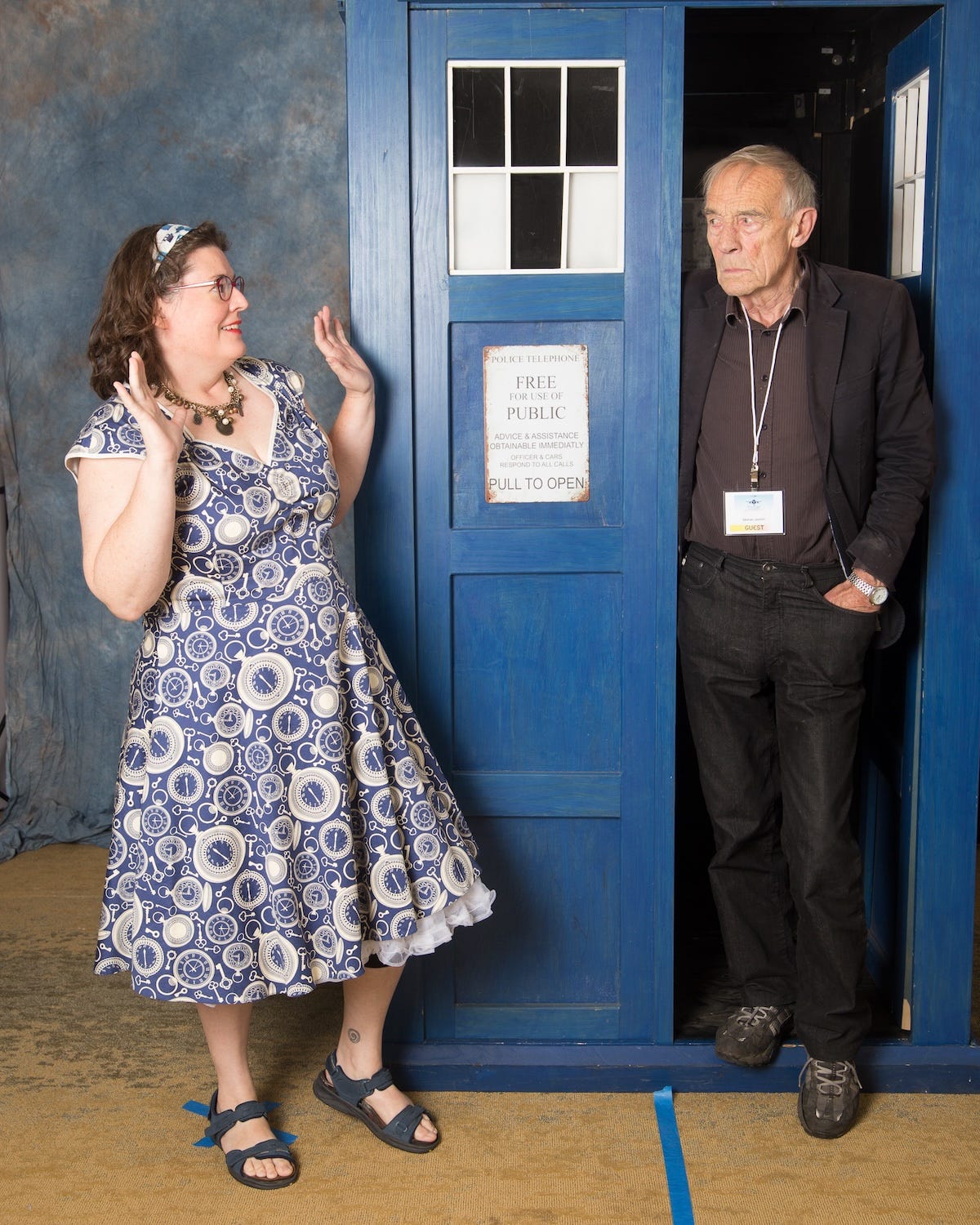 Me with Michael Jayston and a TARDIS