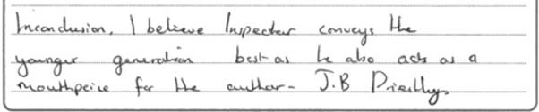 grade 9 inspector essay