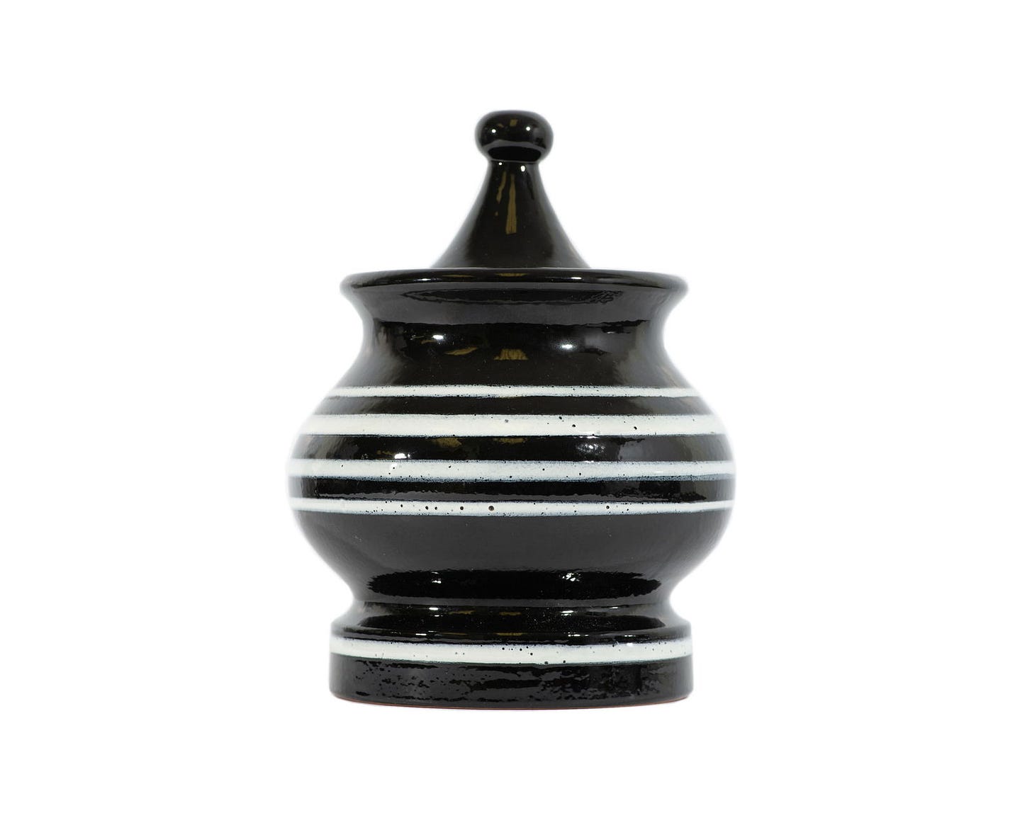 Bitossi Rosenthal Netter Italian Black and White Ceramic Jar