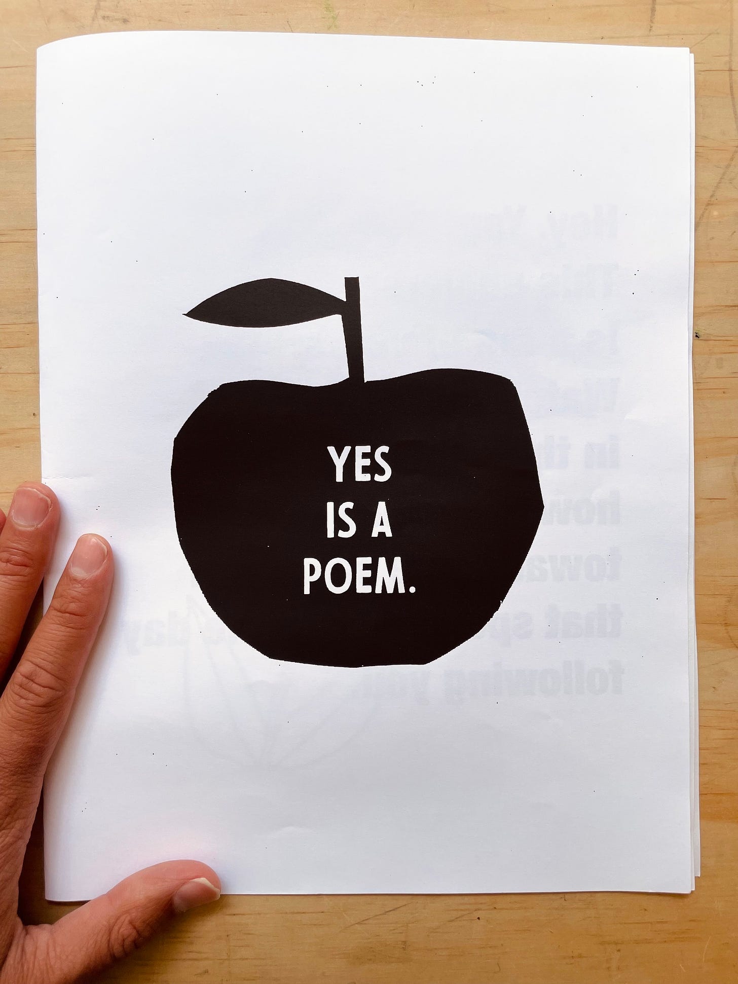 yes is a poem paper