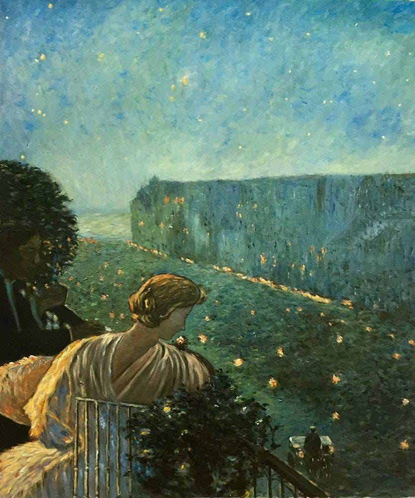 Summer Evening, Paris, Frederick Childe Hassam Reproduction - Canvas Art &  Reproduction Oil Paintings