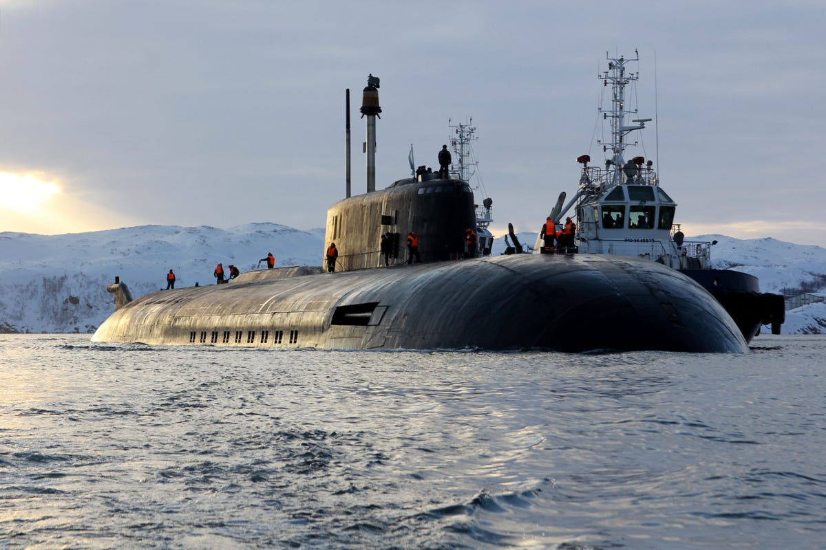 A powerful Russian nuclear submarine spotted entering the Baltic Sea