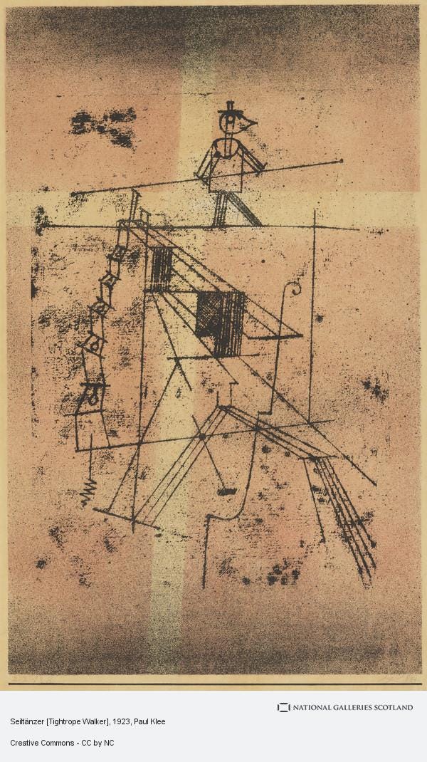 Paul Klee, Seiltänzer [Tightrope Walker]
