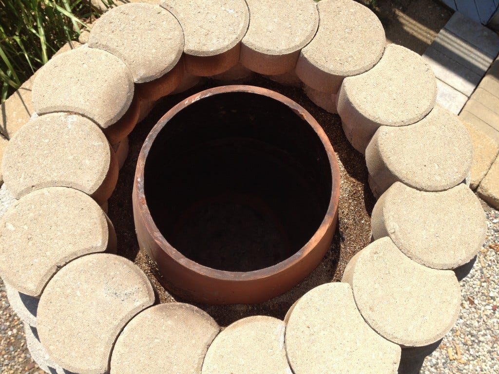 Top View of Homemade Tandoor