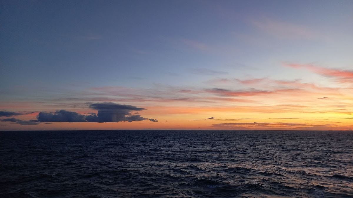 Sunset at sea