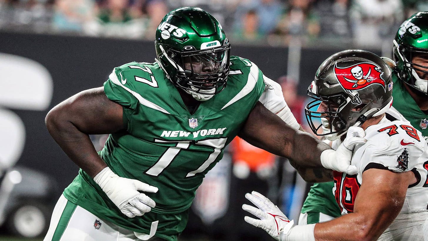 Mekhi Becton must silence the Bill who crushed Jets' dreams