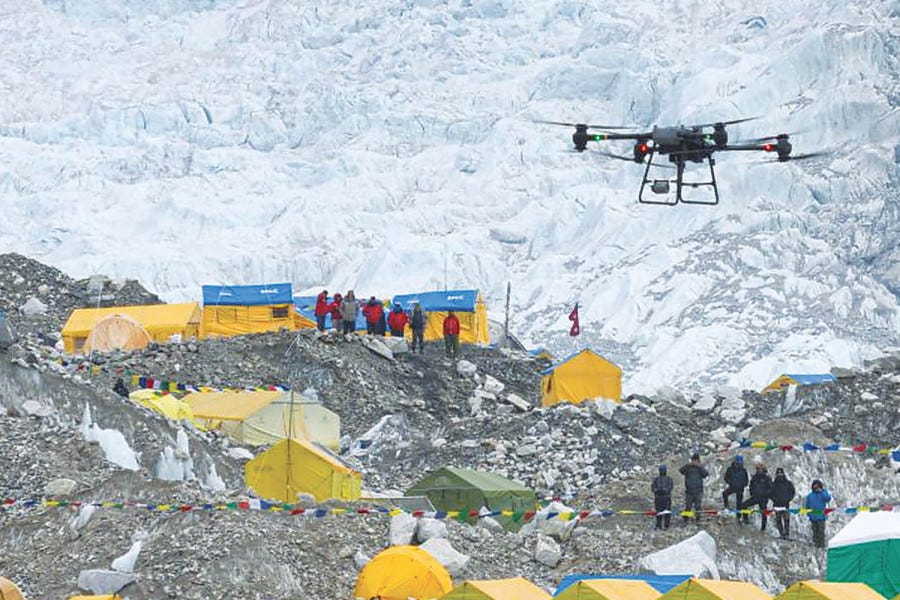 It’s official: Chinese drones will fly trash out of Everest slopes