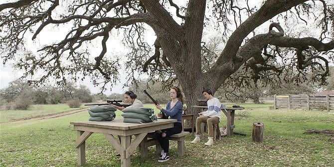 Walker Micki shooting range scene with Stella and Augie 109.