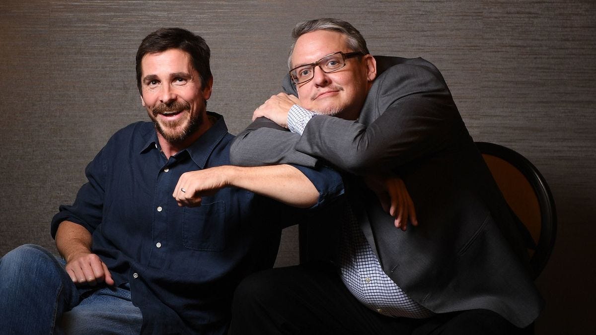 christian bale with adam mckey on vice movie