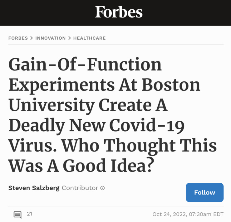 In October, researchers at Boston University announced they had created a new, more lethal strain of the Omicron variant that killed 80% of mice. Why?