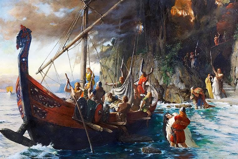Ferdinand Leeke, “Viking Raid”, 1901 Ferdinand Leeke, “Viking Raid”, 1901