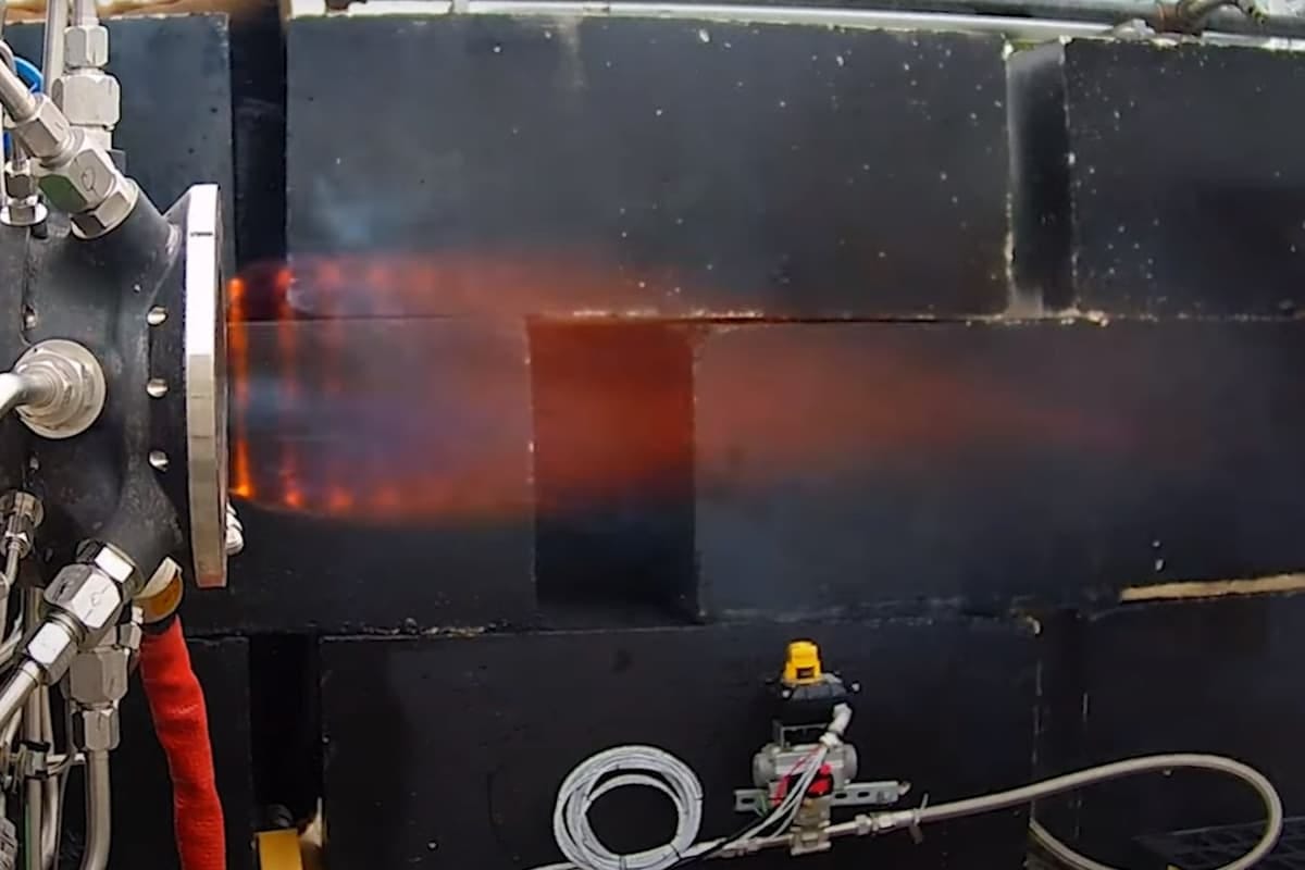 The rotating detonation engine in a sustained burn test