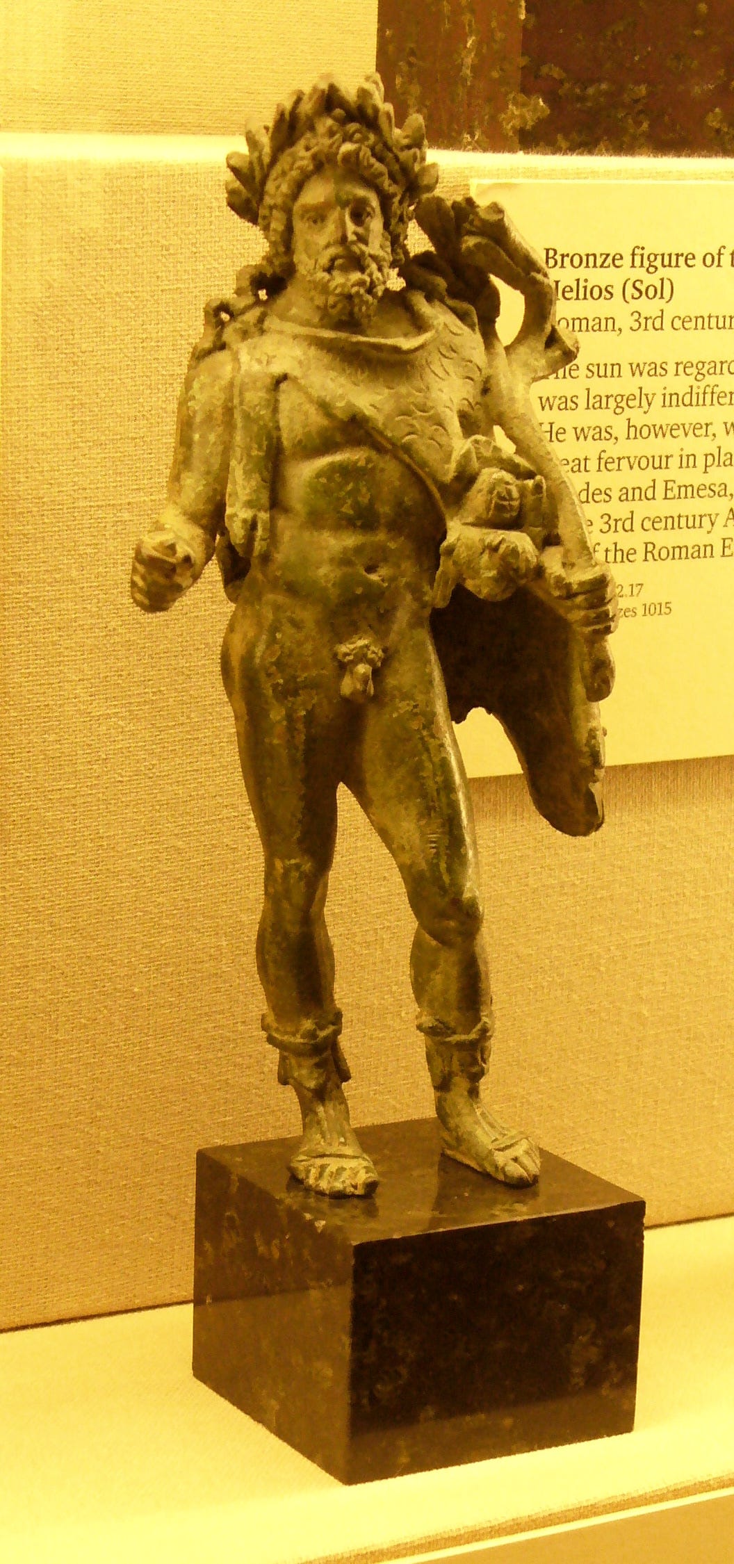 A statue of the Roman God Sylvanus.